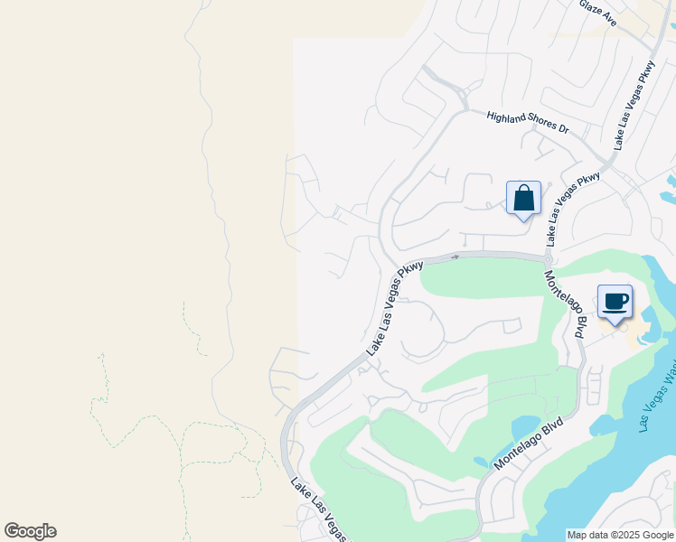map of restaurants, bars, coffee shops, grocery stores, and more near Lake Las Vegas Parkway in Henderson
