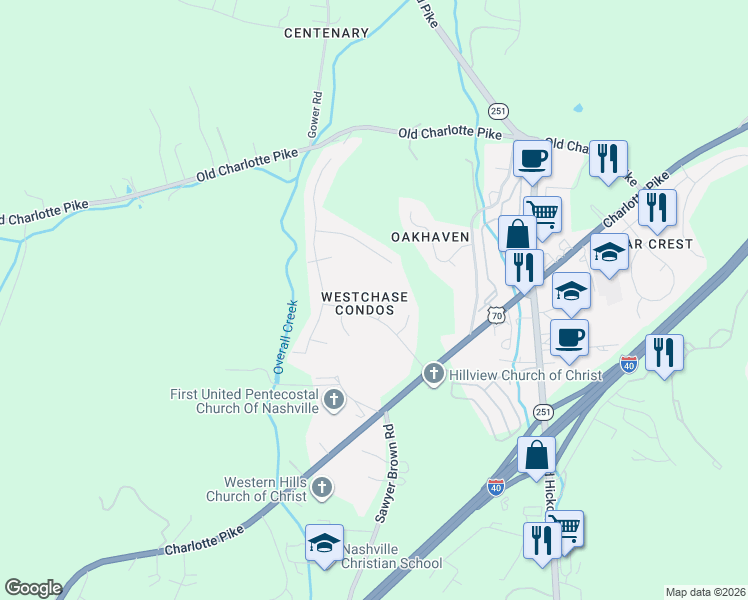 map of restaurants, bars, coffee shops, grocery stores, and more near 532 Wheatfield Way in Nashville