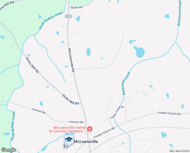 map of restaurants, bars, coffee shops, grocery stores, and more near 5478 Timbermill Road in McLeansville