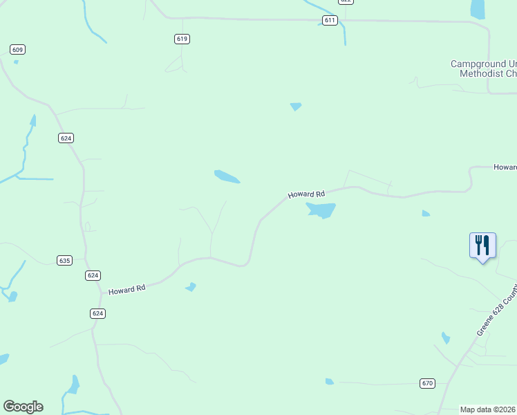 map of restaurants, bars, coffee shops, grocery stores, and more near 3660 Gr 625 Road in Paragould