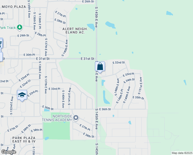 map of restaurants, bars, coffee shops, grocery stores, and more near in Tulsa