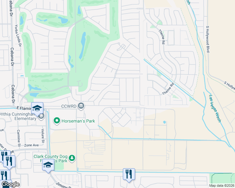 map of restaurants, bars, coffee shops, grocery stores, and more near 3994 Tanning Street in Las Vegas