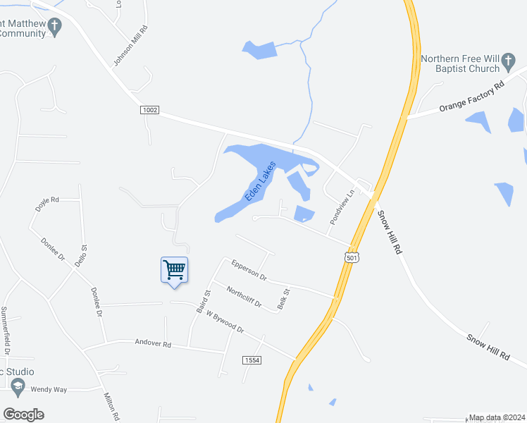 map of restaurants, bars, coffee shops, grocery stores, and more near 308 Tracy Trail in Durham