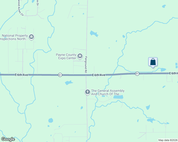 map of restaurants, bars, coffee shops, grocery stores, and more near 505 Fairgrounds Road in Stillwater