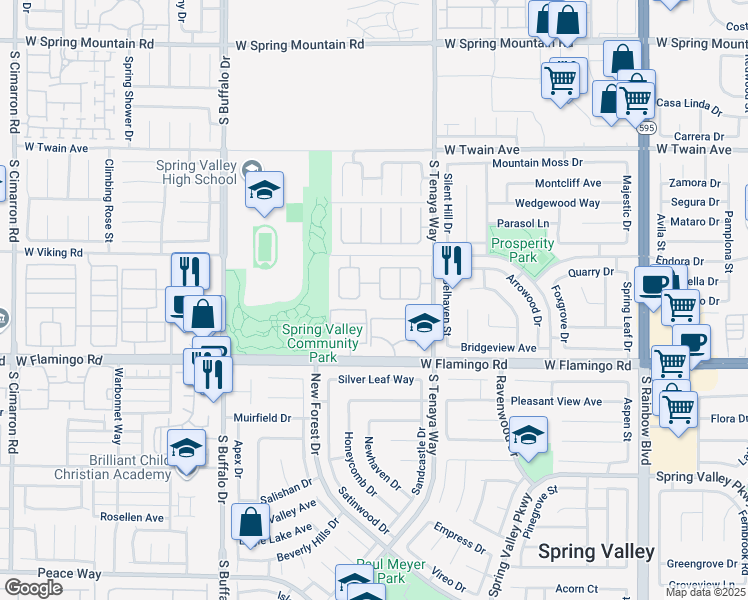 map of restaurants, bars, coffee shops, grocery stores, and more near 3978 Pebble Creek Avenue in Las Vegas