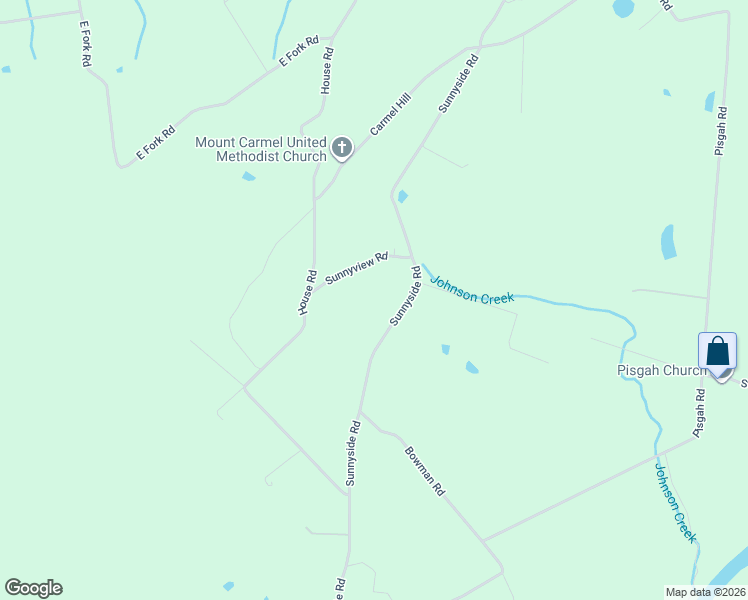 map of restaurants, bars, coffee shops, grocery stores, and more near 740 Sunnyside Road in Greeneville