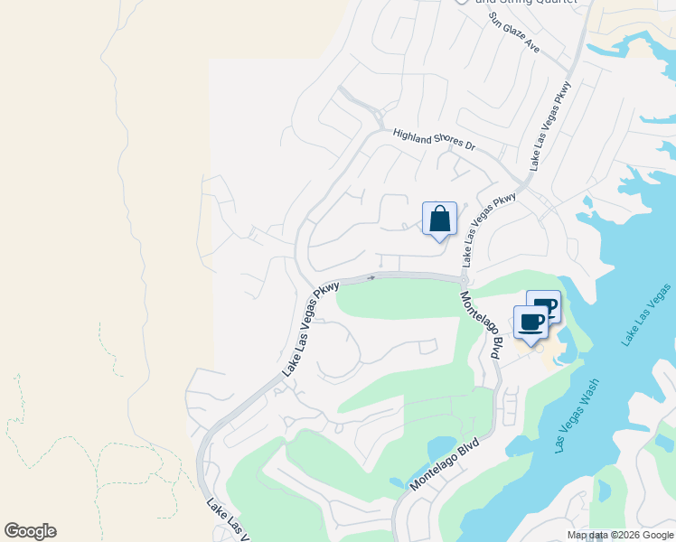 map of restaurants, bars, coffee shops, grocery stores, and more near Lake Las Vegas Parkway in Henderson