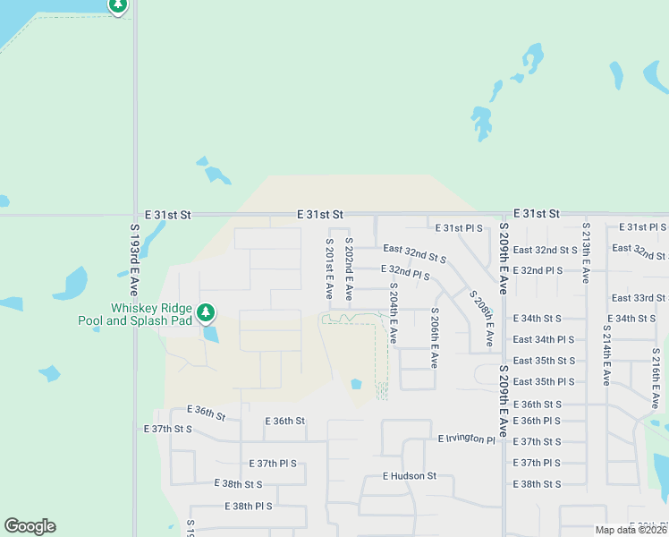map of restaurants, bars, coffee shops, grocery stores, and more near 3246 South 201st East Avenue in Broken Arrow