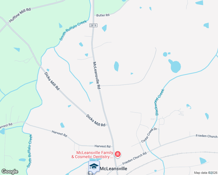 map of restaurants, bars, coffee shops, grocery stores, and more near 5478 Timbermill Road in McLeansville