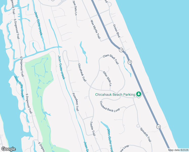map of restaurants, bars, coffee shops, grocery stores, and more near 178 Clamshell Trail in Kitty Hawk