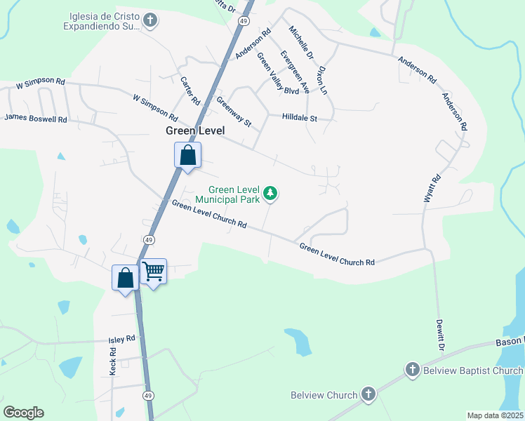 map of restaurants, bars, coffee shops, grocery stores, and more near 1326 Swann Road in Burlington