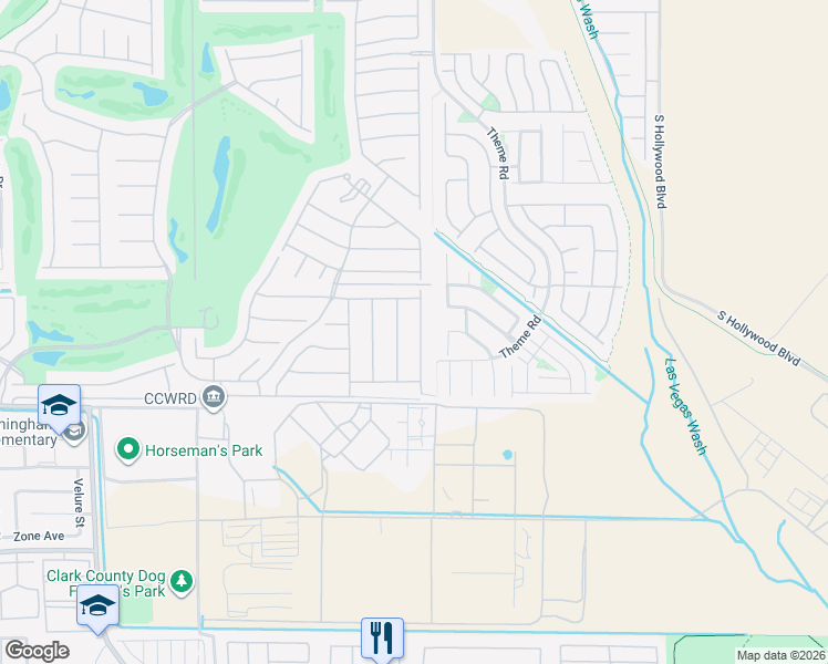 map of restaurants, bars, coffee shops, grocery stores, and more near 3998 Vulcan Street in Las Vegas