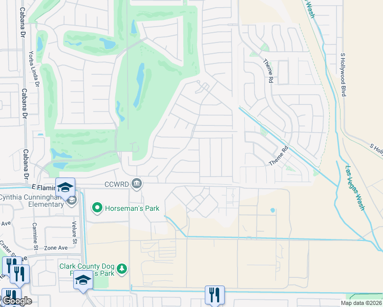 map of restaurants, bars, coffee shops, grocery stores, and more near 6018 Orlov Trotter Avenue in Las Vegas