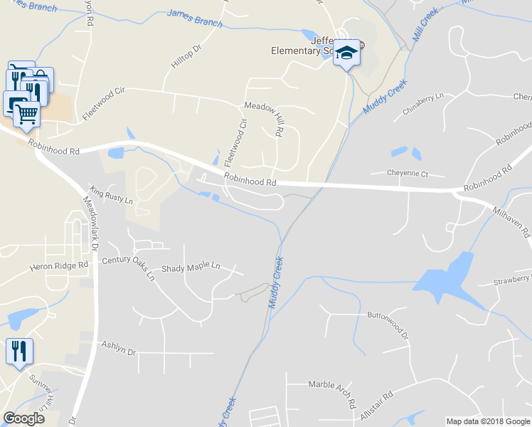 map of restaurants, bars, coffee shops, grocery stores, and more near 164 Brooks Landing Drive in Winston-Salem