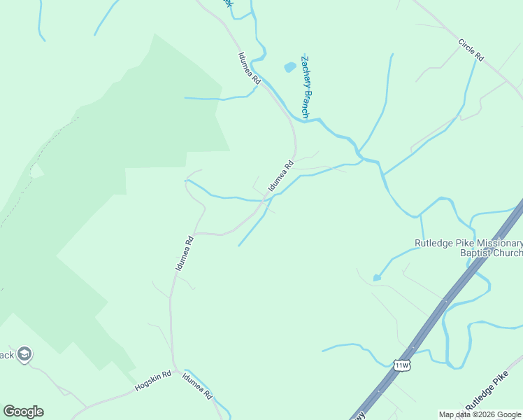 map of restaurants, bars, coffee shops, grocery stores, and more near 4936 Idumea Road in Knox County