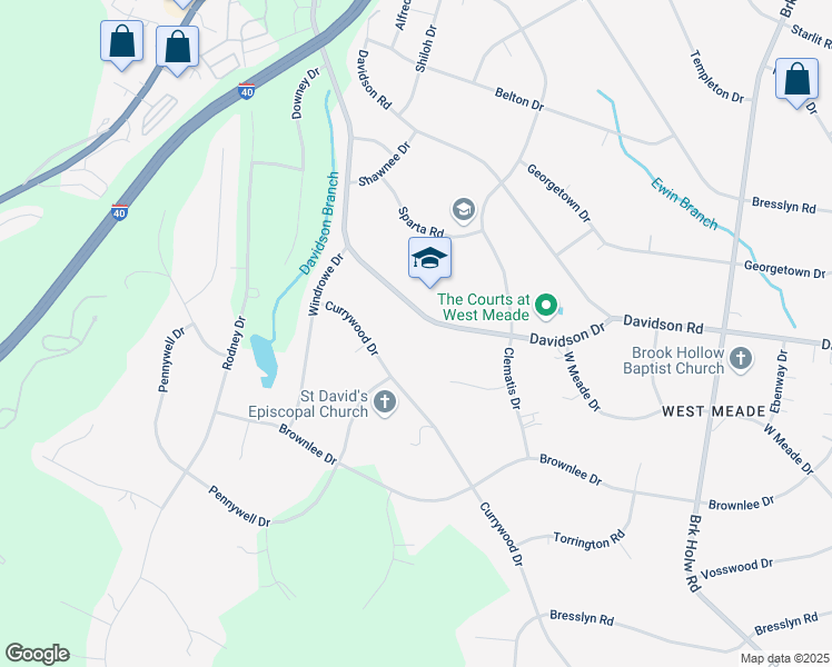 map of restaurants, bars, coffee shops, grocery stores, and more near 925 Davidson Drive in Nashville