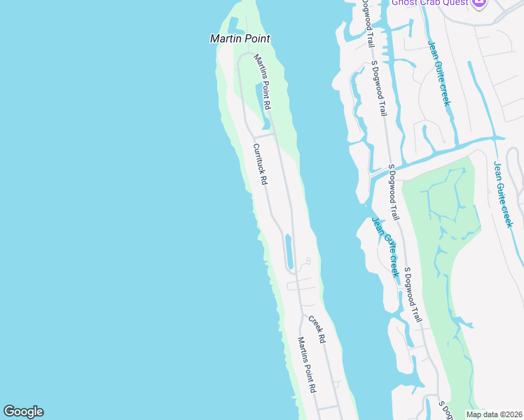 map of restaurants, bars, coffee shops, grocery stores, and more near 6040 Currituck Road in Kitty Hawk