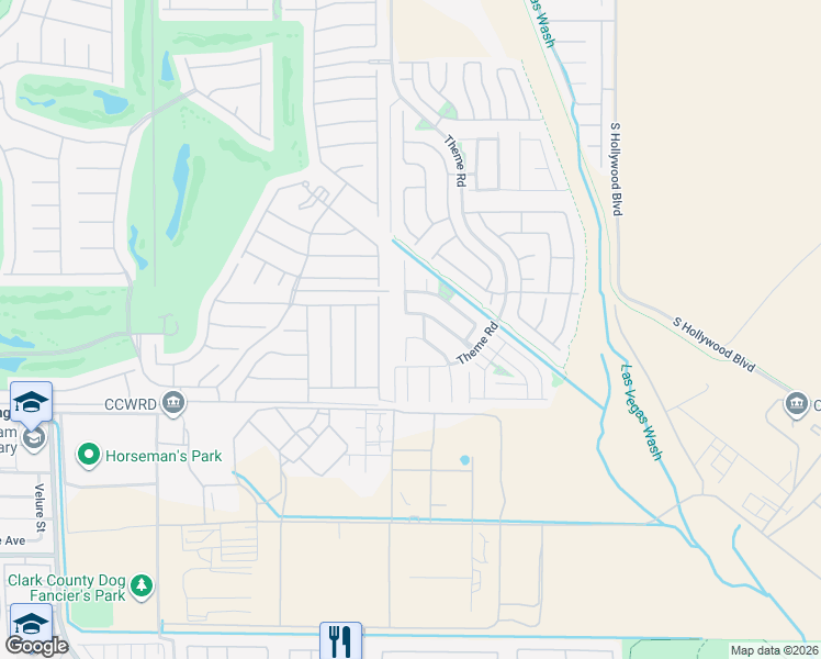 map of restaurants, bars, coffee shops, grocery stores, and more near 3959 Button Creek Court in Las Vegas