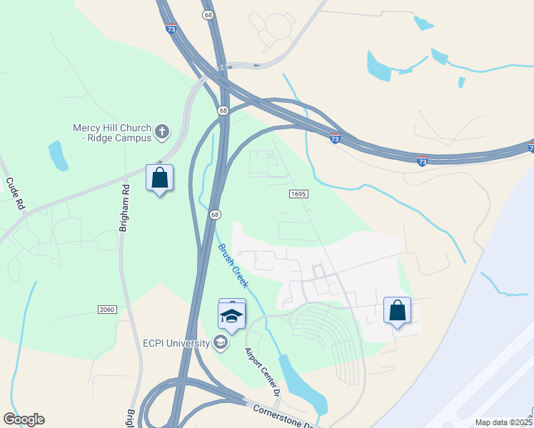 map of restaurants, bars, coffee shops, grocery stores, and more near 655 Grasswren Way in Greensboro