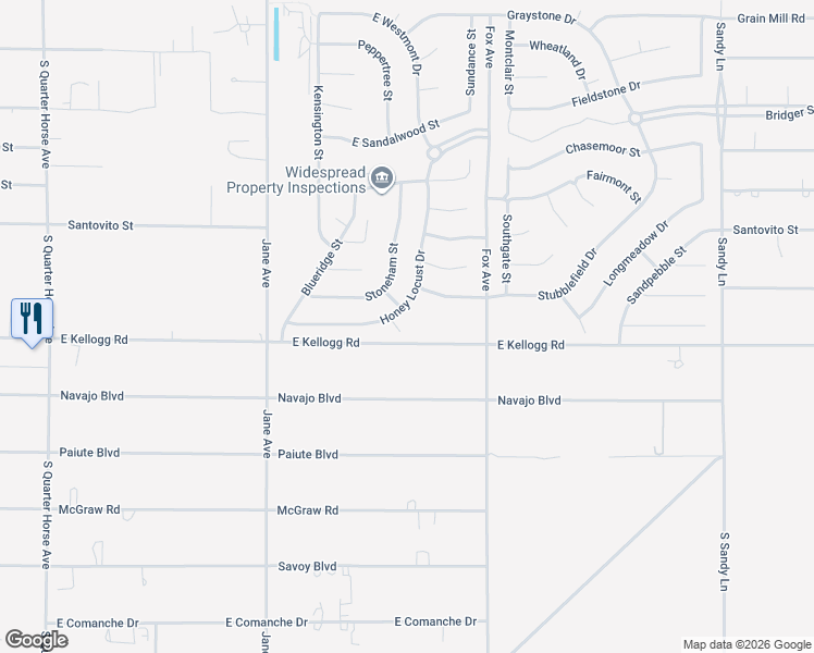 map of restaurants, bars, coffee shops, grocery stores, and more near 6981 Queenswood Court in Pahrump