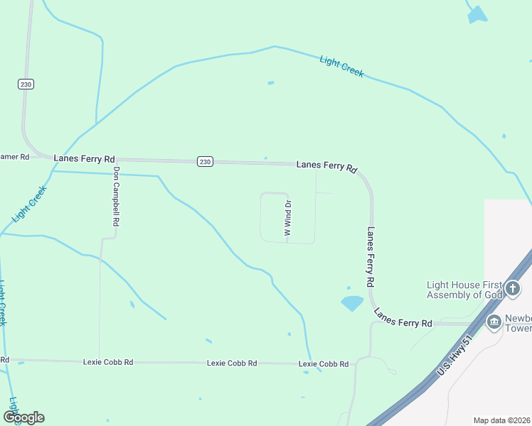 map of restaurants, bars, coffee shops, grocery stores, and more near 945 West Wind Drive in Newbern