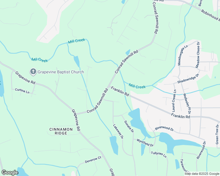 map of restaurants, bars, coffee shops, grocery stores, and more near 1475 Conrad Sawmill Road in Lewisville