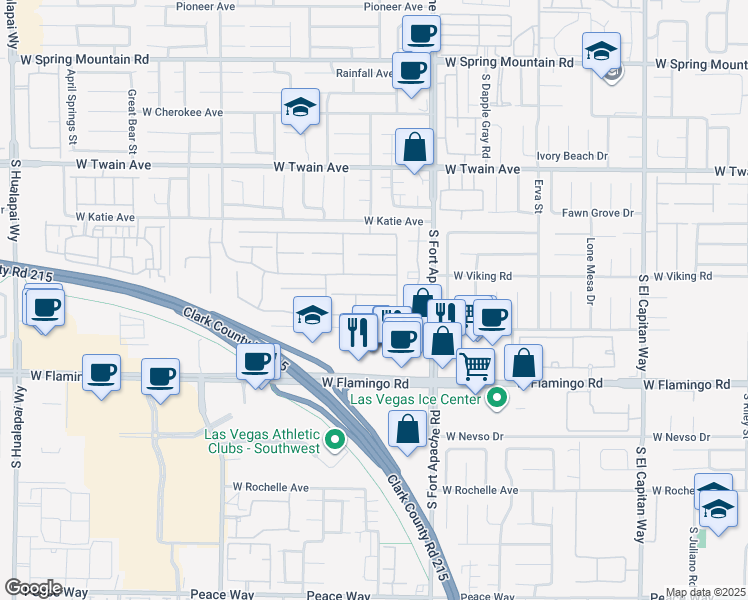 map of restaurants, bars, coffee shops, grocery stores, and more near 9493 Borgata Bay Boulevard in Las Vegas