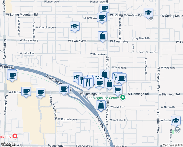 map of restaurants, bars, coffee shops, grocery stores, and more near 9553 Borgata Bay Boulevard in Las Vegas