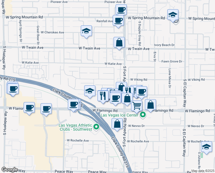 map of restaurants, bars, coffee shops, grocery stores, and more near 9493 Borgata Bay Boulevard in Las Vegas
