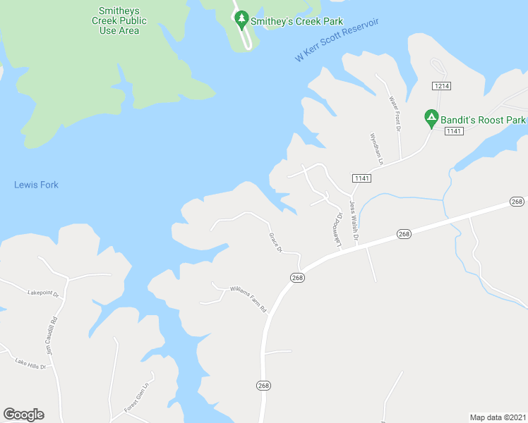 map of restaurants, bars, coffee shops, grocery stores, and more near 398 Grace Drive in Wilkesboro