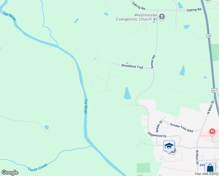 map of restaurants, bars, coffee shops, grocery stores, and more near 101 Indian Beach Way in Louisburg