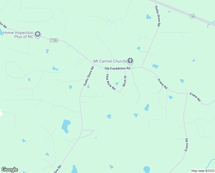 map of restaurants, bars, coffee shops, grocery stores, and more near 2051 Flint Rock Road in Franklinton