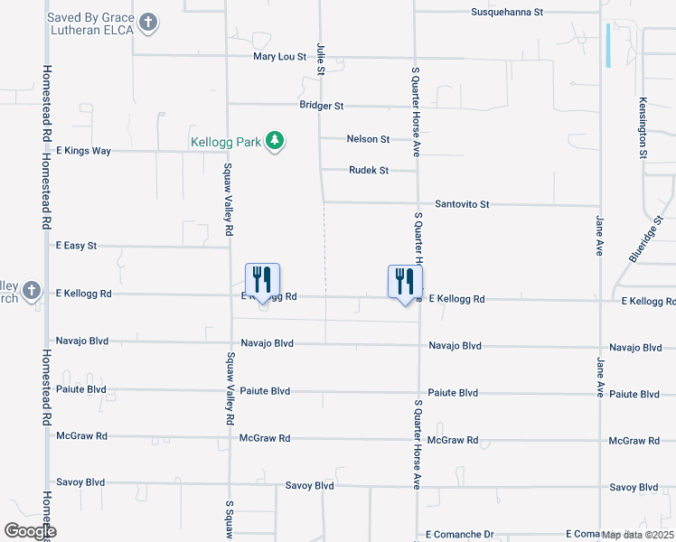 map of restaurants, bars, coffee shops, grocery stores, and more near 3780 East Kellogg Road in Pahrump