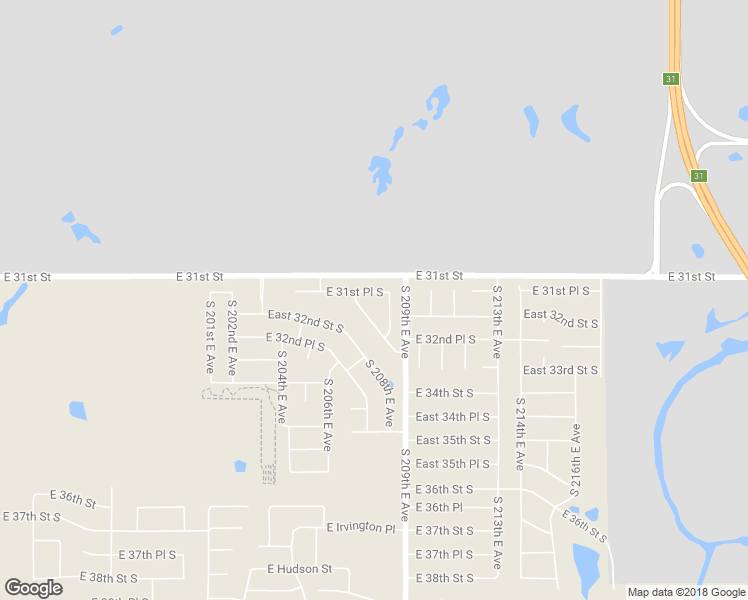 map of restaurants, bars, coffee shops, grocery stores, and more near 20706 East 31st Place South in Broken Arrow