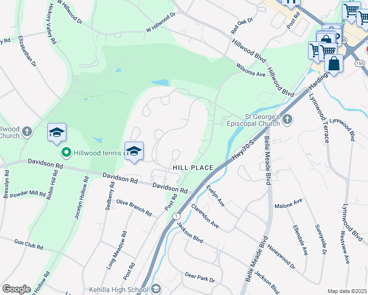 map of restaurants, bars, coffee shops, grocery stores, and more near 4918 Maymanor Circle in Nashville