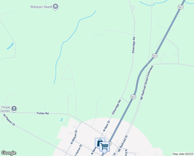 map of restaurants, bars, coffee shops, grocery stores, and more near Fisher Road in Whitakers