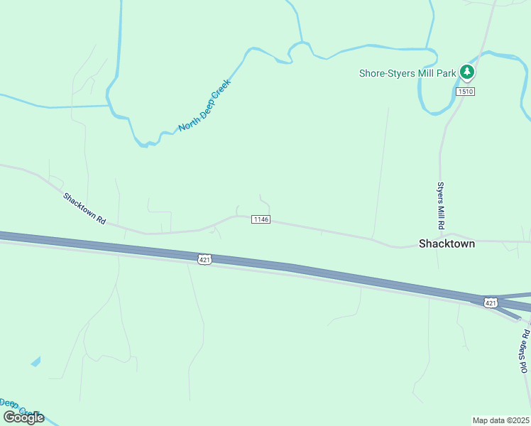 map of restaurants, bars, coffee shops, grocery stores, and more near 2345 Shacktown Road in Yadkinville