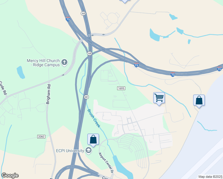 map of restaurants, bars, coffee shops, grocery stores, and more near 400 Song Sparrow Lane in Greensboro