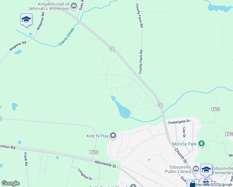 map of restaurants, bars, coffee shops, grocery stores, and more near 517 Fife Court in Gibsonville