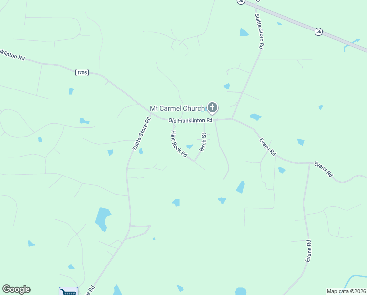 map of restaurants, bars, coffee shops, grocery stores, and more near 2048 Flint Rock Road in Franklinton