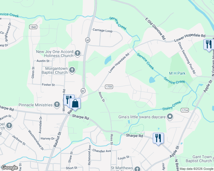 map of restaurants, bars, coffee shops, grocery stores, and more near 220 Christopher Drive in Burlington