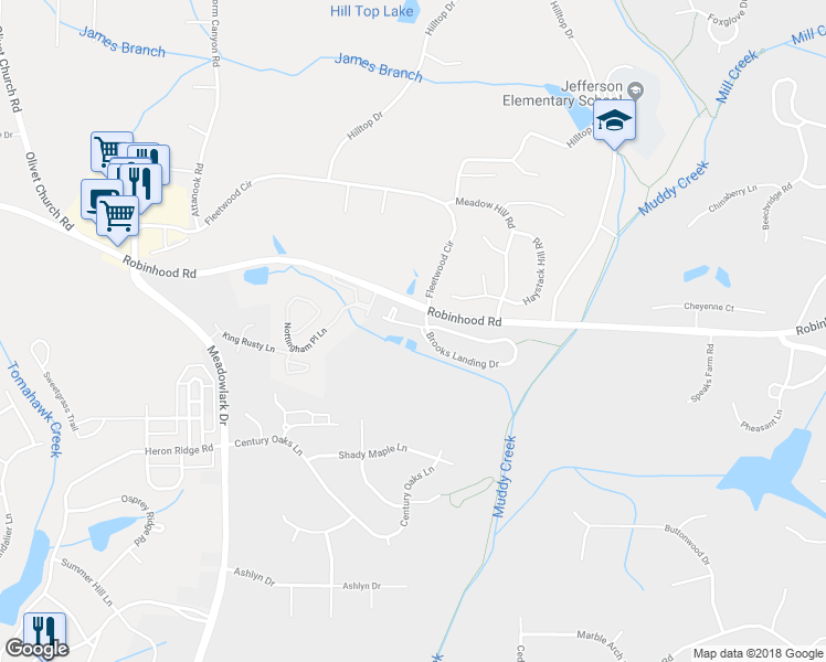 map of restaurants, bars, coffee shops, grocery stores, and more near 533 Mill Pond Drive in Winston-Salem