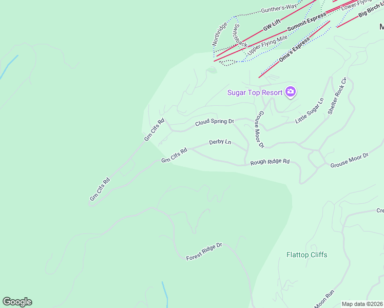 map of restaurants, bars, coffee shops, grocery stores, and more near 803 Rough Ridge Road in Sugar Mountain