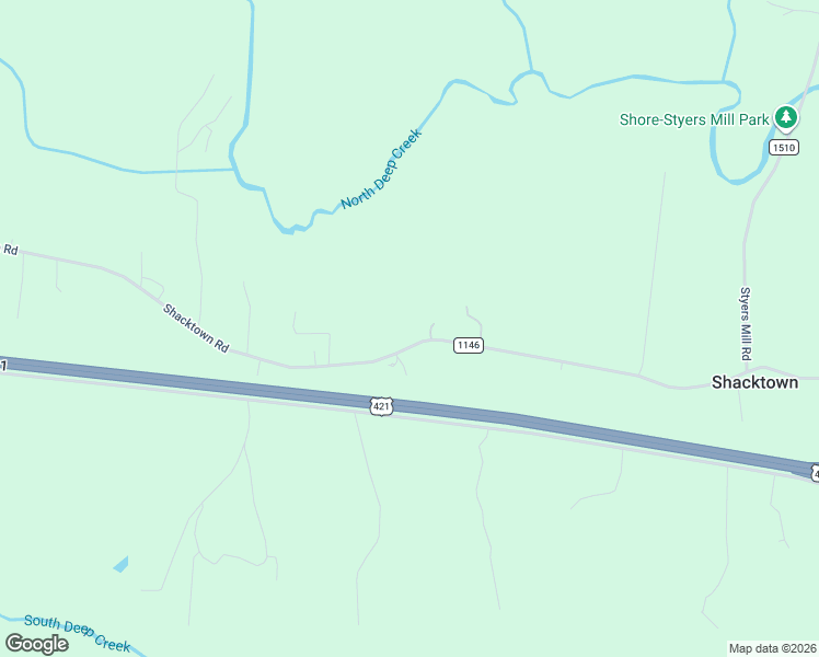 map of restaurants, bars, coffee shops, grocery stores, and more near 2309 Shacktown Road in Yadkinville