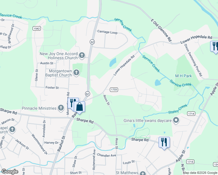 map of restaurants, bars, coffee shops, grocery stores, and more near 220 Christopher Drive in Burlington