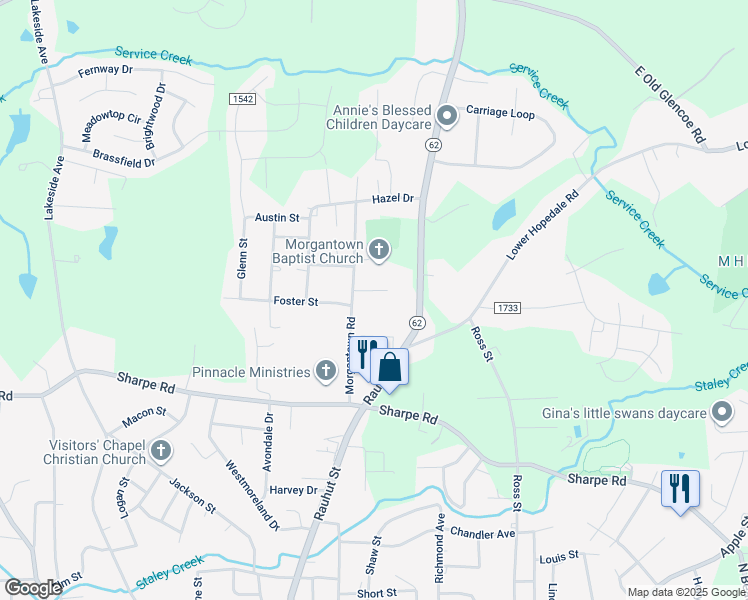map of restaurants, bars, coffee shops, grocery stores, and more near 112 Lester Court in Burlington