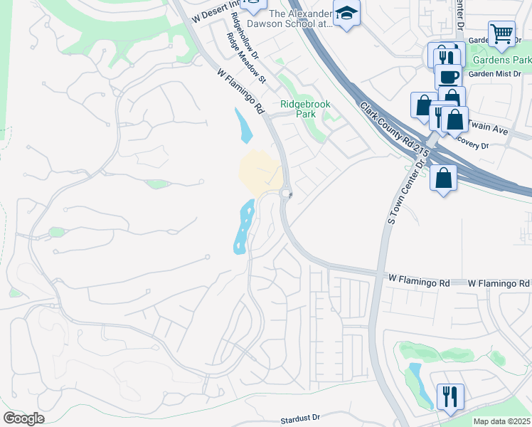 map of restaurants, bars, coffee shops, grocery stores, and more near 11 Hawkeye Lane in Las Vegas