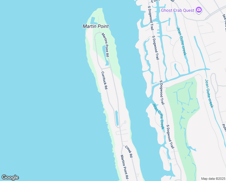 map of restaurants, bars, coffee shops, grocery stores, and more near 6058 Martins Point Road in Kitty Hawk