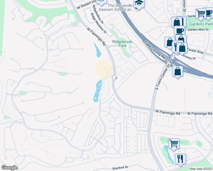 map of restaurants, bars, coffee shops, grocery stores, and more near 11 Hawkeye Lane in Las Vegas