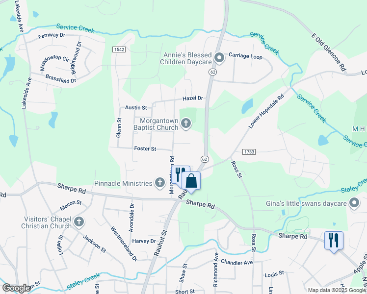 map of restaurants, bars, coffee shops, grocery stores, and more near 112 Lester Court in Burlington